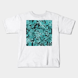 Green Leaf Fashion Print Kids T-Shirt